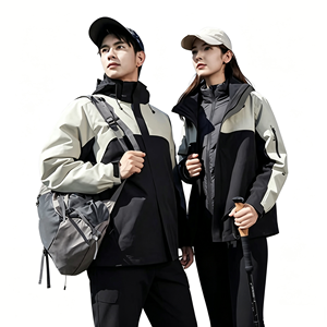 Veste à capuche 3-en-1 pour femmes et hommes, norme <span class=keywords><strong>nationale</strong></span> GB32614, ensemble deux pièces, tenue de randonnée en plein air, respirante, coupe-vent - Product Image 5