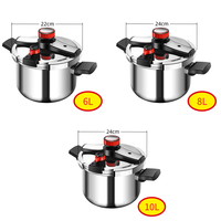 Fournisseur d'ustensiles de cuisine professionnels, cuiseur à riz en acier inoxydable, autocuiseur en acier inoxydable, 6, 8, 10 litres