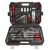STEELTREKS Hardware Nouveau Kit d'outils à main de 131 pièces pour réparation automobile, comprenant clés à douille, clés à cliquet, embouts de tournevis, et boîte à outils