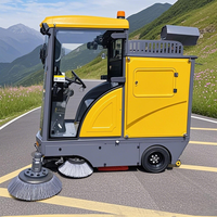 Balayeuse de voirie électrique compacte 48V, robot de nettoyage industriel haute pression pour grands sols, entièrement fermé, nouveau design