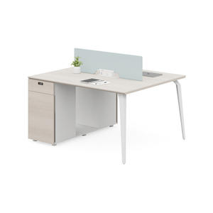 โต๊ะคอมพิวเตอร์ไม้ดีไซน์ใหม่ทันสมัย 1 ที่นั่ง เฟอร์นิเจอร์สำนักงานเชิงพาณิชย์ พร้อมฉากกั้นลม สำหรับพนักงาน - Product Image 3