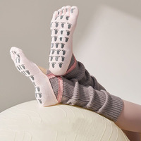 Chaussettes professionnelles personnalisées, antidérapantes, antifriction, en coton, pour le yoga, le Pilates, le sport et le sport, pour femmes.