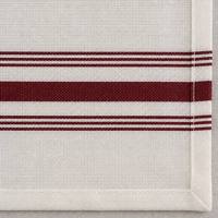 Serviette de table bistrot 100% polyester, bordure rayée bordeaux classique, pour hôtel, restaurant, café, taille personnalisée
