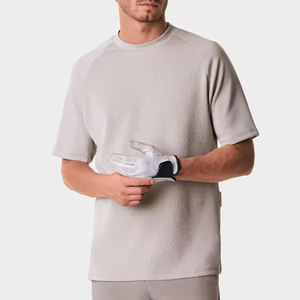 Camisetas lisas personalizadas de talla grande para hombre, camisetas de algodón ecológicas de alta calidad de manga corta con lavado ácido y estampado gráfico - Product Image 1