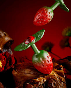 Tapón Anal de Metal en Forma de Fresa, Juguete Impermeable para Adultos - Product Image 3