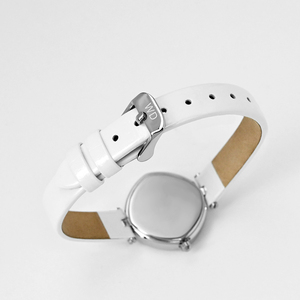 Reloj elegante con esfera de ópalo en forma de rombo para mujer, movimiento de cuarzo suizo 1062, resistente al agua hasta 50M, correa de cuero con cristal de zafiro - Product Image 4