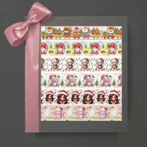 Cintas Impresas con Dibujos Animados Navideños Personalizadas, 100% Poliéster, de una Sola Cara, para Decoración de Regalos, Amplia Variedad de Diseños - Product Image 3