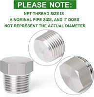 1/4 "3/8" 1/2 "3/4" NPT BSP BSPT Bouchon à tête hexagonale à filetage mâle en acier inoxydable