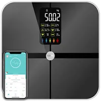 Wellue f4 balança corporal digital de alta precisão, balança inteligente de gordura corporal com display grande
