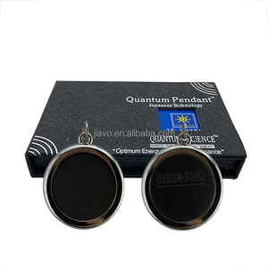 Baru Tiba Liontin Hitam Murni Bulat Liontin Lava Vulkanik <span class=keywords><strong>Quantum</strong></span> Menerima Logo Kustom - Product Image 6