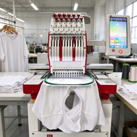 Machine à broder industrielle à commande numérique avec 15 aiguilles pour denim et toile