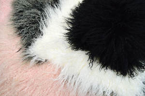 Productos de piel de animales Cojines de piel de cordero mongol Almohadillas de asiento de piel de oveja tibetana de lana larga - Product Image 4