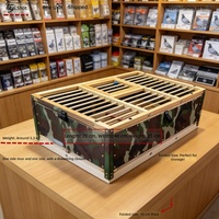 Cage d'entraînement pliable pour pigeons, cage de libération pour pigeons de course, panier pour pigeons, cadre en bois, camouflage, porte à ouverture frontale, empilable, 40-80 cm