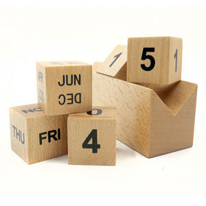 Calendario <span class=keywords><strong>perpetuo</strong></span> de madera creativo con soporte para teléfono móvil para mesa, oficina, regalo, decoración, exhibición de promoción - Product Image 4
