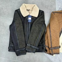 Veste de moto en cuir fin enduit avec col montant pour homme, best-seller, vente en gros