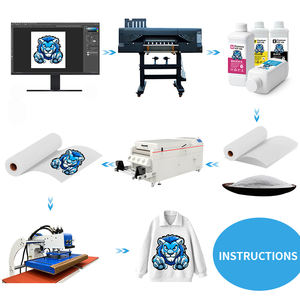 CE 40x60 Wärme presse Doppel arbeits station Automatische Sublimation DTF T-Shirt Druckmaschine Elektrische Wärme übertragungs maschinen - Product Image 6