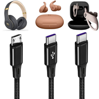 Câble de données pour téléphone portable rétractable 3 en 1 avec logo personnalisé, 1,2 m, TPE, avec MicroUSB Type-C, charge rapide 3A