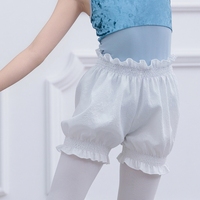 Shorts de danse de ballet pour enfants 2026, justaucorps d'été blanc en polyester et dentelle pour filles