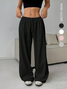 <span class=keywords><strong>Pantaloni</strong></span> Casual da Donna RUICHI a Gamba Larga con Elastico in Vita e Coulisse Vestibilità Comoda Tinta Unita Versatili - Product Image 1