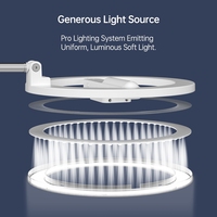 Nouvel arrivage : Anneau lumineux de 11 pouces à clipser avec support pour téléphone, 144 LED, température de couleur réglable pour vidéo et diffusion en direct