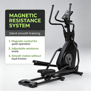 Vélo <span class=keywords><strong>elliptique</strong></span> auto-générant à entraînement frontal, résistance magnétique, console LCD multi-niveaux pour cardio, idéal pour la maison - Product Image 1