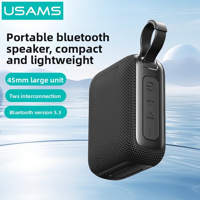 USAMS for 5.0 Mini Speaker Waterproof Battery Powered Compact Portable High Volume Bass Party Outdoor Use