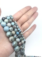 Perles en pierre naturelle de haute qualité en gros, perles en pierre de Larmar, pour la fabrication de bijoux, boucles d'oreilles, bracelets, colliers, œil de chat bleu