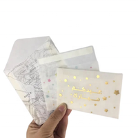 Enveloppes de paquet de graines de glassine en feuille d'or personnalisées petite enveloppe de pièce de monnaie enveloppe transparente en papier calque pour l'emballage de cartes de voeux