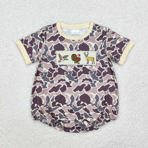 Abbigliamento Boutique per bambini set di abiti per bambini graziosi ricami di tacchino con anatra di cervo cappa abbigliamento per bambini autunno inverno per neonati - Product Image 3