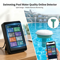 Nouveau moniteur de piscine WiFi multiparamètres 8 en 1 flottant et étanche pour pH, ORP, TDS, EC, sel, SG, chlore, température, avec application Tuya