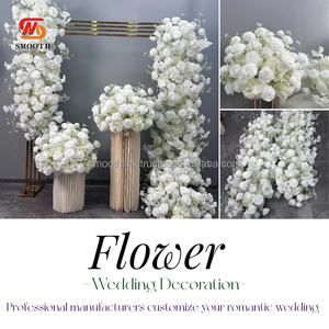 Decoración Floral para Escenario de Boda, Camino de Flores Blancas para Escaleras, Centro de Mesa Floral para Decoración - Product Image 2
