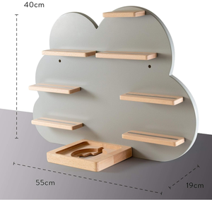 Prix usine figurines personnalisées motif nuage garçons filles chambre d'enfants compatible magnétique fixe requis en bois <span class=keywords><strong>Toniebox</strong></span> étagère - Product Image 5