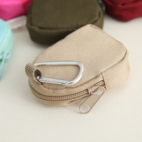 Dompet Kunci Kain Multifungsi Portabel Anti Maling untuk Luar Ruangan, Dompet Koin, Gantungan Kunci, Tas Earphone/Headphone, Kantong Mini