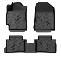 Tapis de sol de voiture 3D TPE toutes saisons, ensemble complet de 3 pièces, sur mesure, de luxe, à bords surélevés, pour la protection des voitures de la série Hyundai