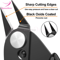 GlamorDove Coupe-extensions à logo personnalisé pour pointes K/I/U/V, Perles de colle à la kératine italienne pour extensions à la kératine par fusion