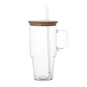 Vaso de Vidrio para Auto de 32 oz con Asa y Marcas de Medición para un Control Preciso de la Hidratación - Product Image 6