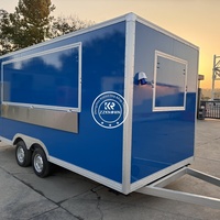 Promotion Camion de restauration mobile standard européen pour café, hot-dogs et nourriture de rue avec plan de travail en acier inoxydable