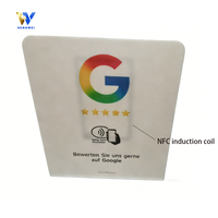 Support d'affichage de carte de paiement NFC étanche 13,56 MHz avec plastique acrylique pour restaurants et options personnalisables