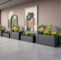 Bacs à fleurs écologiques en acier inoxydable et en fer forgé de style ferme, personnalisés pour l'extérieur, pour les municipalités