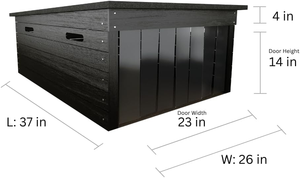 Abri pour tondeuse robotisée en bois de cèdre moyen, 37x26x18 pouces, <span class=keywords><strong>garage</strong></span> résistant aux intempéries avec rideaux amovibles pour Husqvarna Automower - Product Image 3