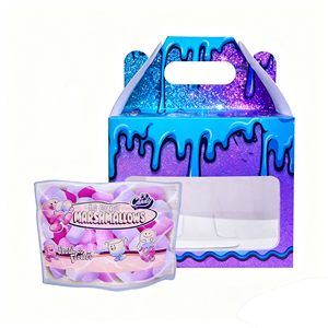 Thiết kế mới tùy chỉnh hộp và túi 3.5g 7g 14g 28g Mylar đứng lên túi bao bì Kẹo hoa thảo mộc với cửa sổ trong suốt - Product Image 4