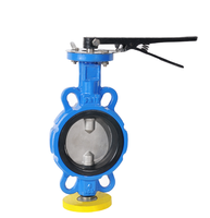 Fonte ductile CI wcb acier inoxydable epdm volant à main plaquette marine bride cosse type vanne papillon