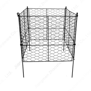 Couverture de protection des plantes, clôture de jardin en maille de fer carrée, noire, facile à assembler, pour légumes, fruits, fleurs - Product Image 5