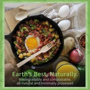 Presa di fabbrica di bambù e legno usa e getta stoviglie in legno ecocompatibili usa e getta coltello e forchetta - Product Image 5