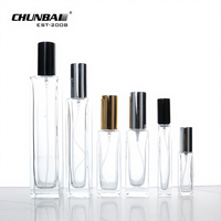 Flacon de parfum carré de luxe Dubaï 10ml 50ml avec pulvérisateur à pompe en verre et sérigraphie personnalisée