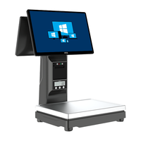Sistema POS Todo en Uno con Escáner para Android y Windows 10, Máquina de Inventario y Caja Registradora con Báscula para Tienda de Abarrotes
