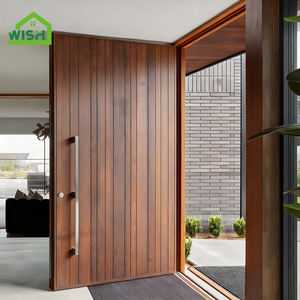 Porte Pivotante Extérieure de Villa Moderne Anti-Effraction en Bois Massif, Conception Robuste, Fournisseur Chine - Product Image 2