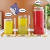 250ml 330ml 500ml carré en plastique PET Pop Can bouteille jus boisson Smoothies bouteilles