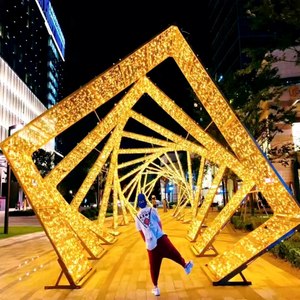 3D LED Christmas Tunnel <b>Light</b> Outdoor Motif Decoration For Theme Park Landscape - Product Image 1