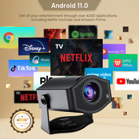 Nouveau modèle HM400PRO noir Android 11 prise en charge smart 150ansi lumens Version vidéo domestique 720P LCD LED mini projecteur 4K